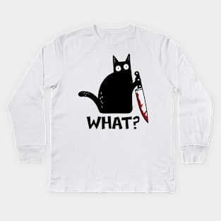 Cat miaw Kids Long Sleeve T-Shirt